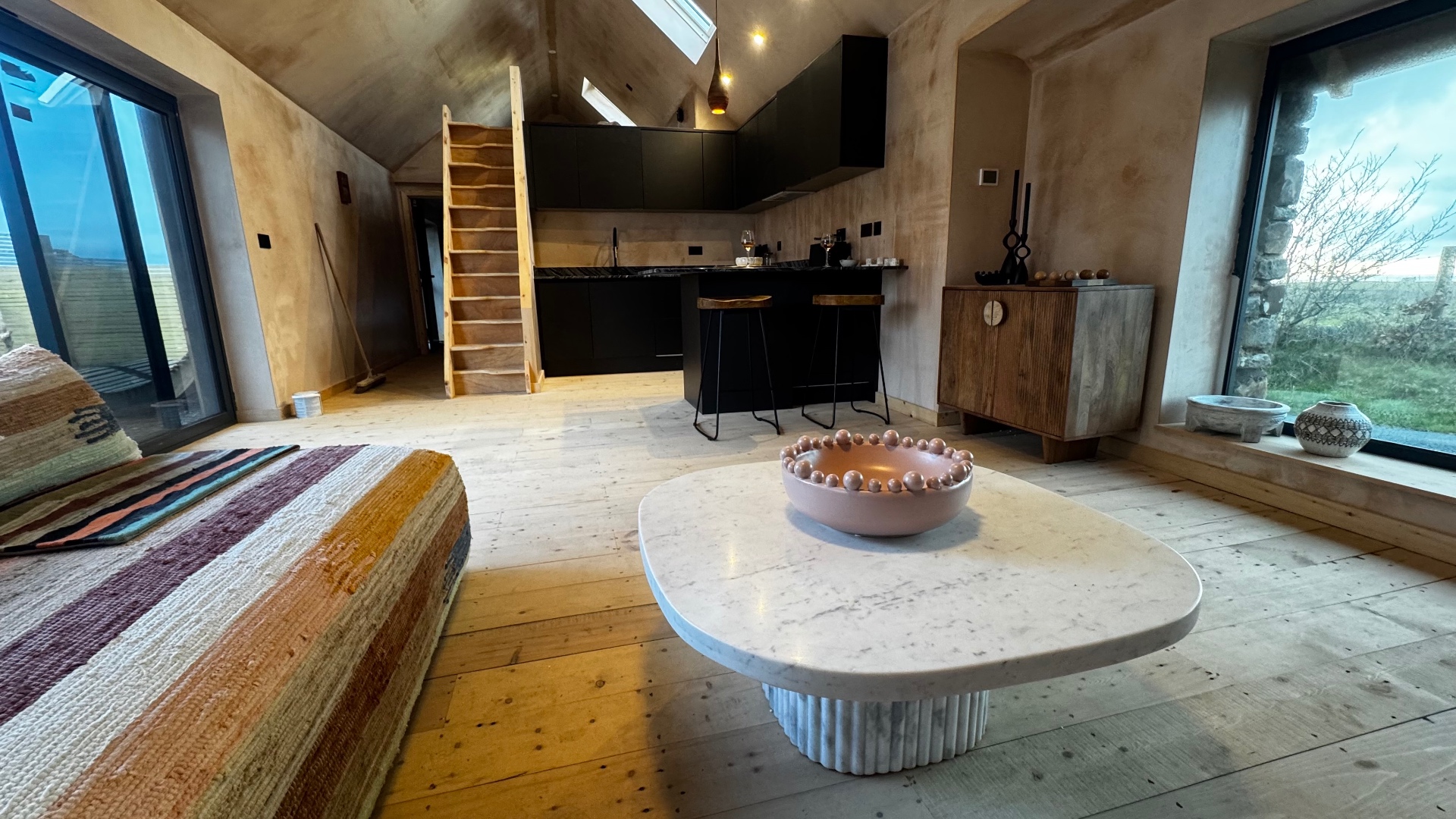 Open-plan living and kitchen